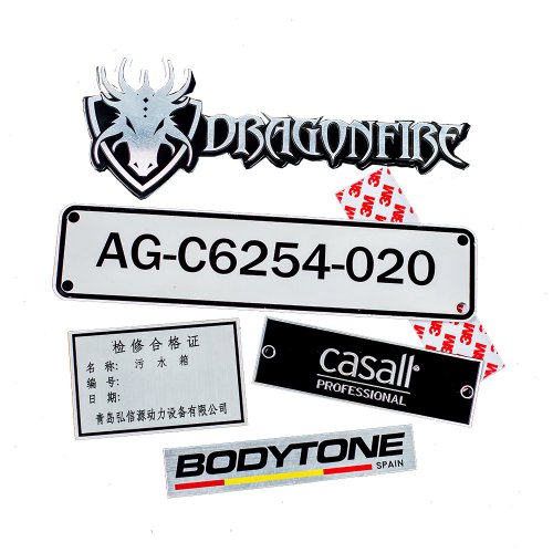 Aluminum sticker and aluminum nameplate with 3M self-adhesive