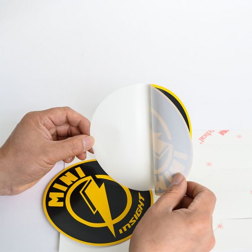 Custom any text image 3M adhesive printing round labels circle waterproof vinyl private label stickers