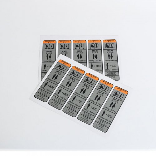Customized 3M adhesive stickers customized aluminum metal class oxidation resistance agricultural equipment label stickers