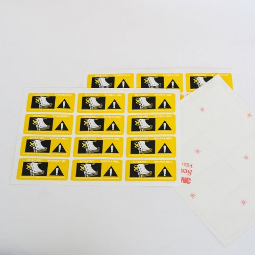 Customized design 3M self-adhesive label waterproof durable colorful warning label sticker