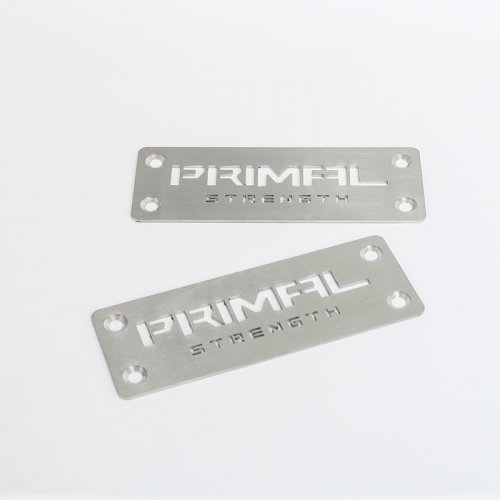 Custom engraved metal brushed nameplate UV cut aluminum nameplate Office hint nameplate sticker