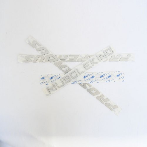 Silver brushed white transfer stickers custom 3M adhesive waterproof automotive decorative label stickers
