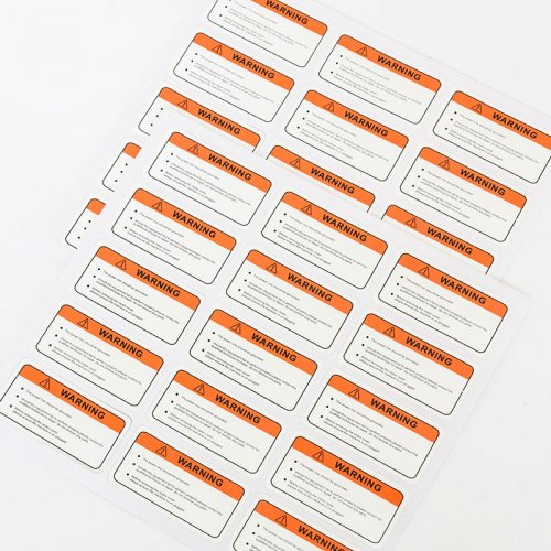 Printing 3M self adhesive carton label red fragile paper warning label waterproof sticker