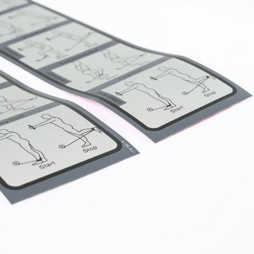 Custom UV printing strong adhesive warning sign label fitness equipment warning sticker