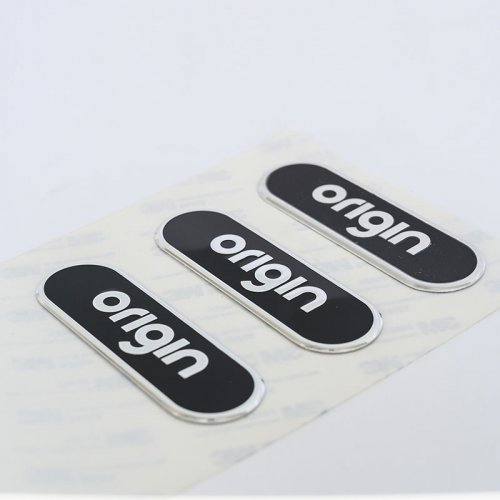 Metal sticker custom electroform logo label 3D metal plate transfer nickel label sticker