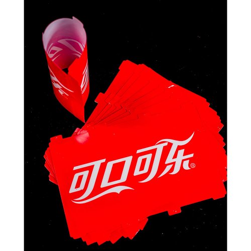 定制设计logo印刷塑料防水3M不干胶水果汁玻璃瓶饮料标签塑料瓶贴