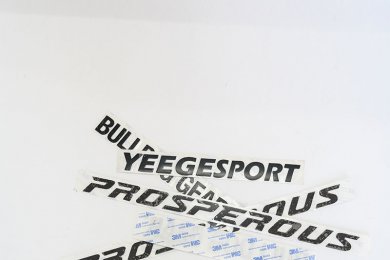 定制黑色字母光滑塑料防水刮擦 - 证明传输标签贴纸