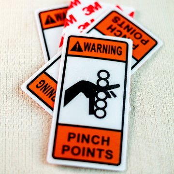 Industrial strength sticker|custom printed plastic vinyl PVC warning ...